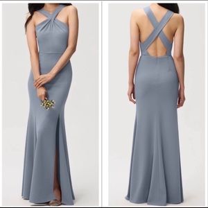 Jenny Yoo Mayan blue Kayleigh dress size 8 with 3 extra inches